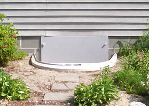 plastic crawl space access well installed in a Georgetown crawl space