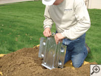 Steel earth anchor assembly installation in Lawrenceburg.