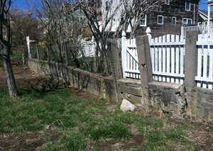 a retaining wall installed in Georgetown