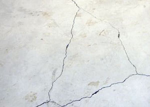 cracks in a slab floor consistent with slab heave in Corbin.