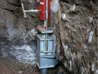 Foundation repair contractors lifting a structure in Richmond.