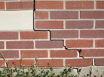 stair step cracking on a foundation wall in Richmond