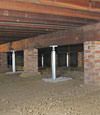 crawl space jack posts installed in Kentucky