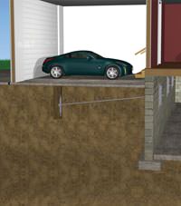 A street creep repair system implementing foundation wall anchors in a Nancy home.