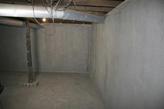 Foundation Wall Crack repair with Shotcrete