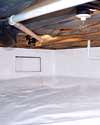 a sealed crawl space installation in Shelbyville