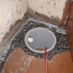 Installing a sump in a sump pump liner in a Georgetown home