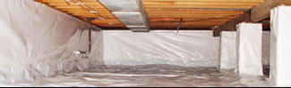 an encapsulated crawl space system in Shelbyville