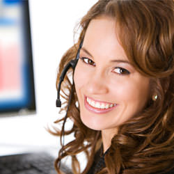 A basement waterproofing customer service specialist in Danville scheduling an appointment.