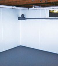Plastic basement wall panels installed in a Somerset, Kentucky home
