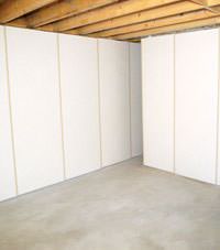 Unfinished basement insulated wall covering in Somerset, Kentucky