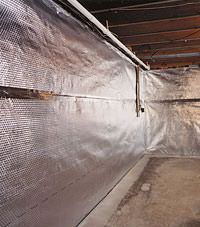 Radiant heat barrier and vapor barrier for finished basement walls in Somerset, Kentucky